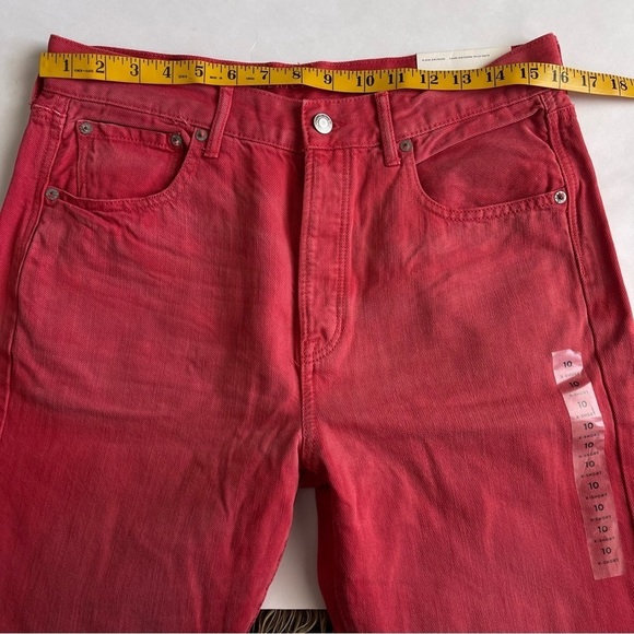 American Eagle Outfitters Faded Buttonfly Washed Red Women's Jeans Size 10XShort - Picture 4 of 7